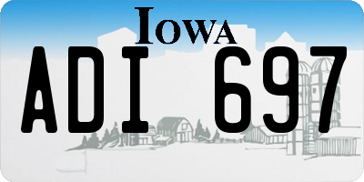 IA license plate ADI697