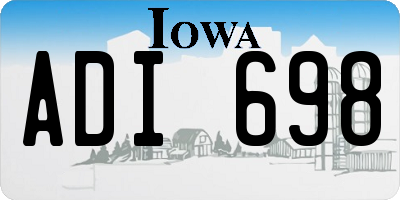 IA license plate ADI698