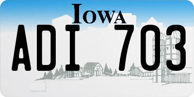 IA license plate ADI703
