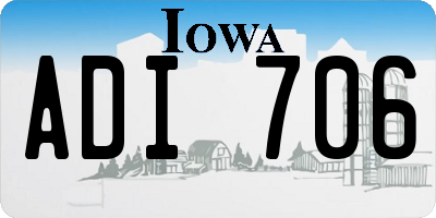 IA license plate ADI706