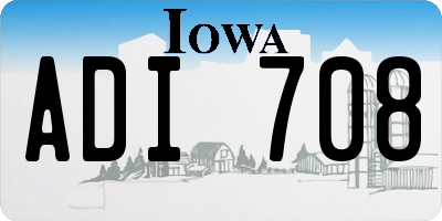 IA license plate ADI708