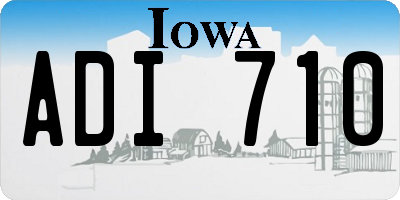 IA license plate ADI710