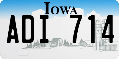 IA license plate ADI714