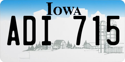 IA license plate ADI715