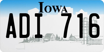 IA license plate ADI716