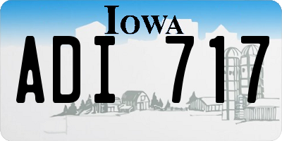 IA license plate ADI717