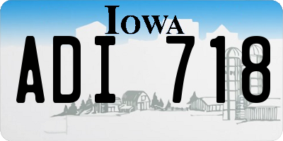 IA license plate ADI718