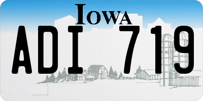 IA license plate ADI719