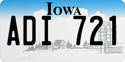 IA license plate ADI721