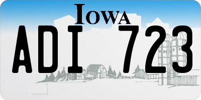IA license plate ADI723