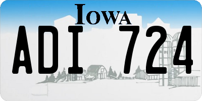 IA license plate ADI724