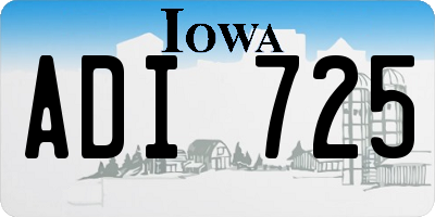 IA license plate ADI725