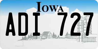IA license plate ADI727