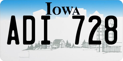 IA license plate ADI728