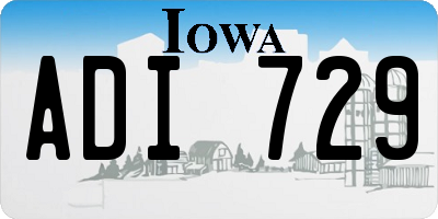 IA license plate ADI729
