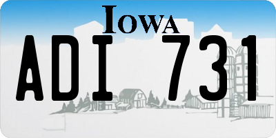 IA license plate ADI731