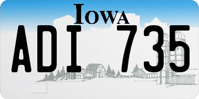 IA license plate ADI735