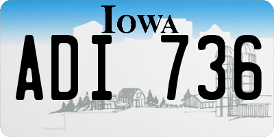 IA license plate ADI736