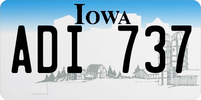 IA license plate ADI737
