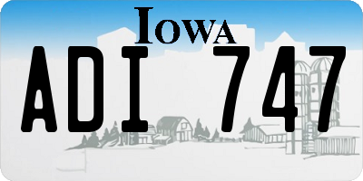 IA license plate ADI747