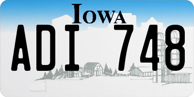 IA license plate ADI748