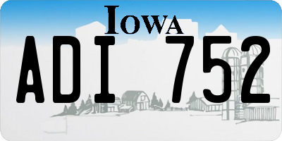 IA license plate ADI752