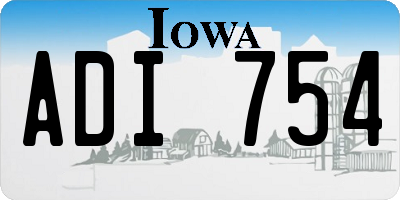 IA license plate ADI754