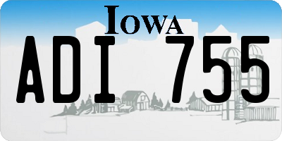 IA license plate ADI755