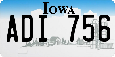 IA license plate ADI756