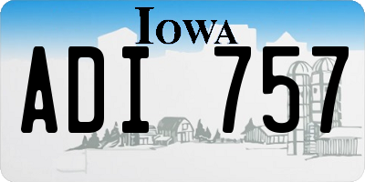 IA license plate ADI757