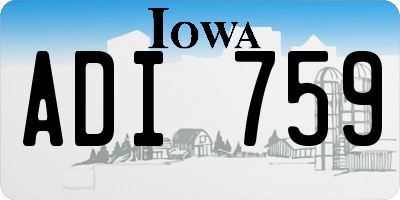 IA license plate ADI759