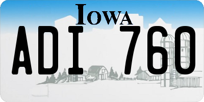 IA license plate ADI760