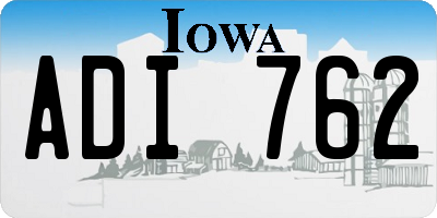 IA license plate ADI762