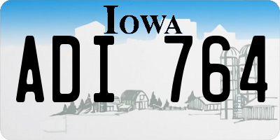 IA license plate ADI764