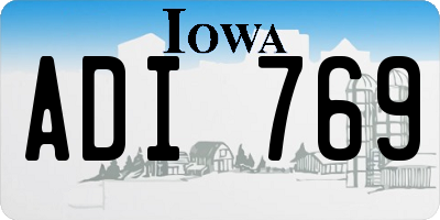 IA license plate ADI769