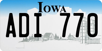 IA license plate ADI770