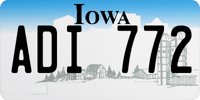 IA license plate ADI772