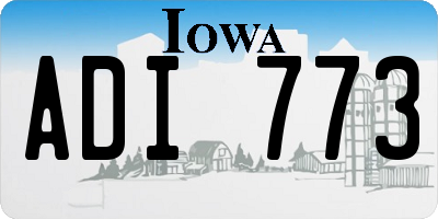 IA license plate ADI773