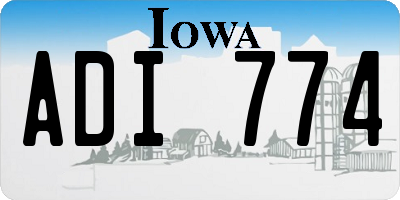 IA license plate ADI774