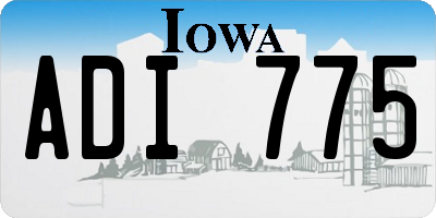 IA license plate ADI775