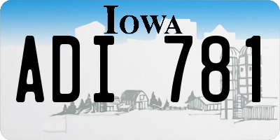IA license plate ADI781