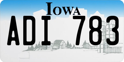 IA license plate ADI783