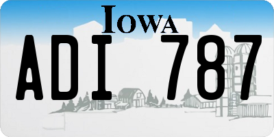 IA license plate ADI787