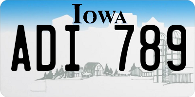 IA license plate ADI789