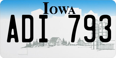 IA license plate ADI793