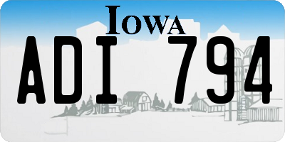 IA license plate ADI794