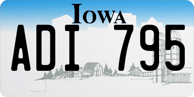IA license plate ADI795