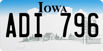 IA license plate ADI796