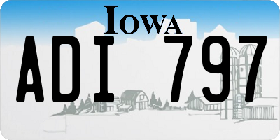 IA license plate ADI797