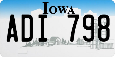 IA license plate ADI798